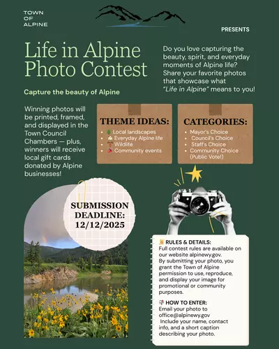 LIFE IN ALPINE PHOTO CONTEST