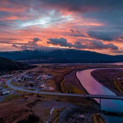 Aerial View of Alpine, WY