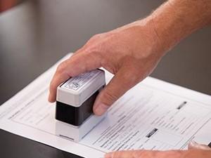 Document being notarized