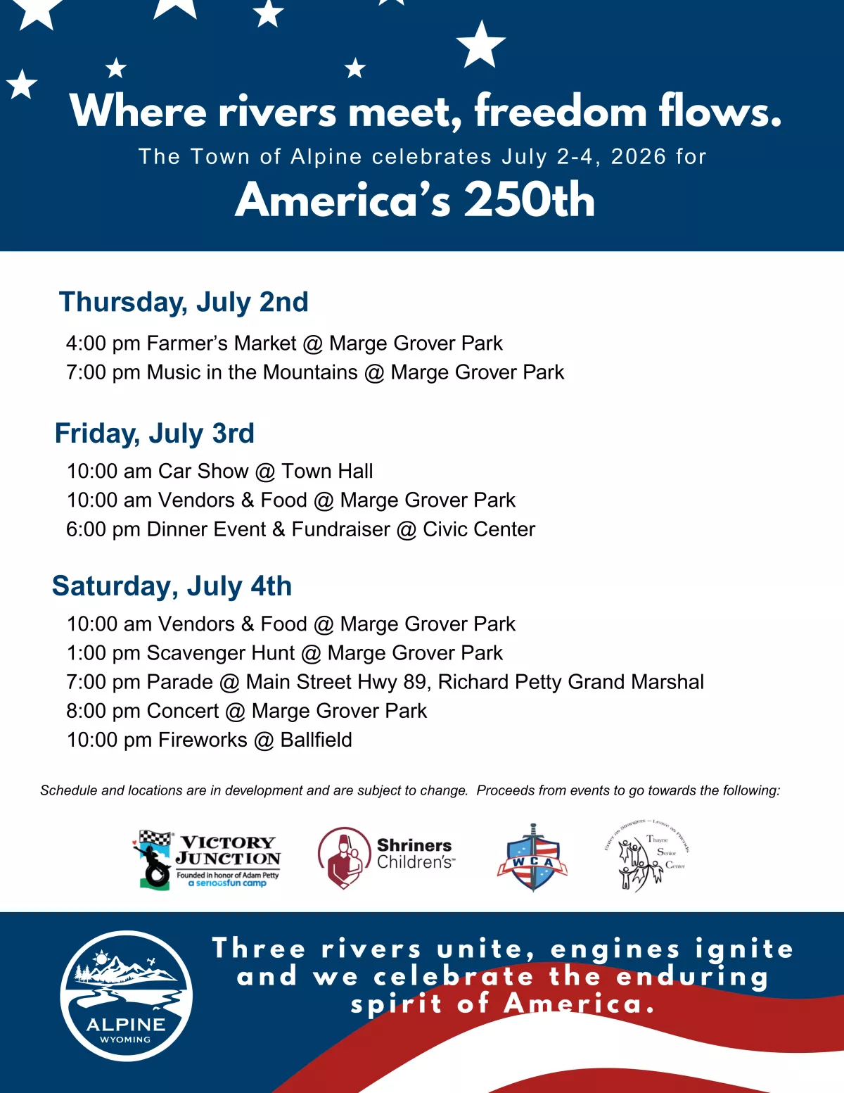 250TH SCHEDULE OF EVENTS